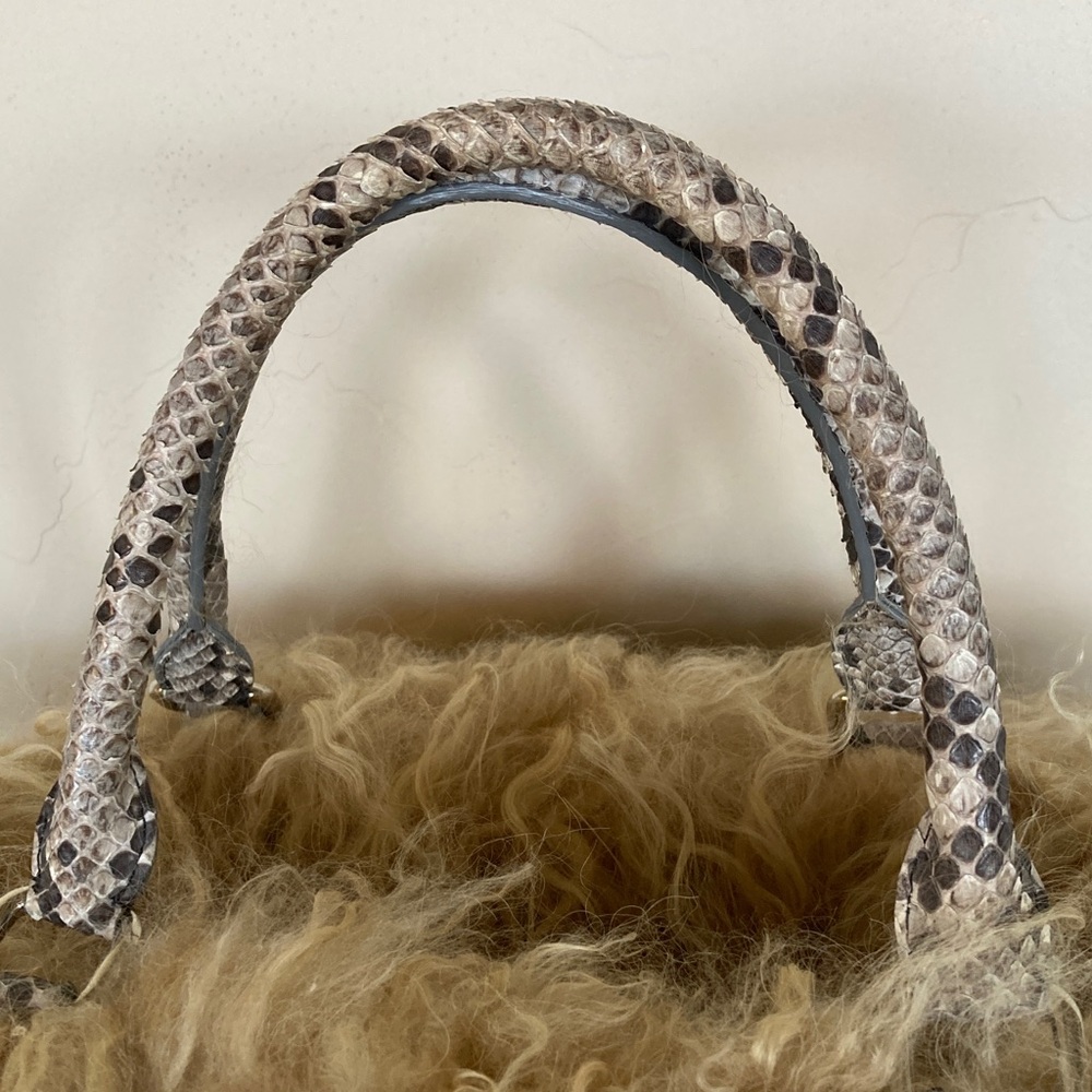 Python Mongolian Lamb Custom Made Handbag - image 8
